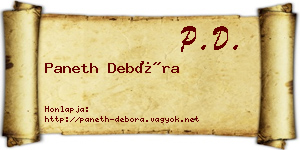 Paneth Debóra névjegykártya